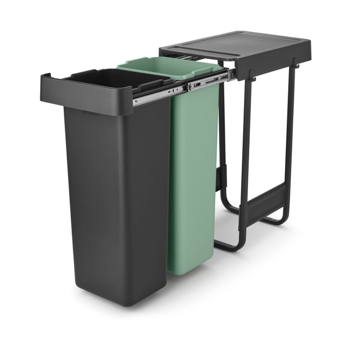 Sort&Go Sisäänrakennettavat ämpärit, 2x30 L, Tummanharmaa Brabantia