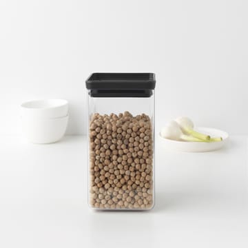 TASTY+ neliö säilytyspurkki 1,6 L - Tummanharmaa - Brabantia