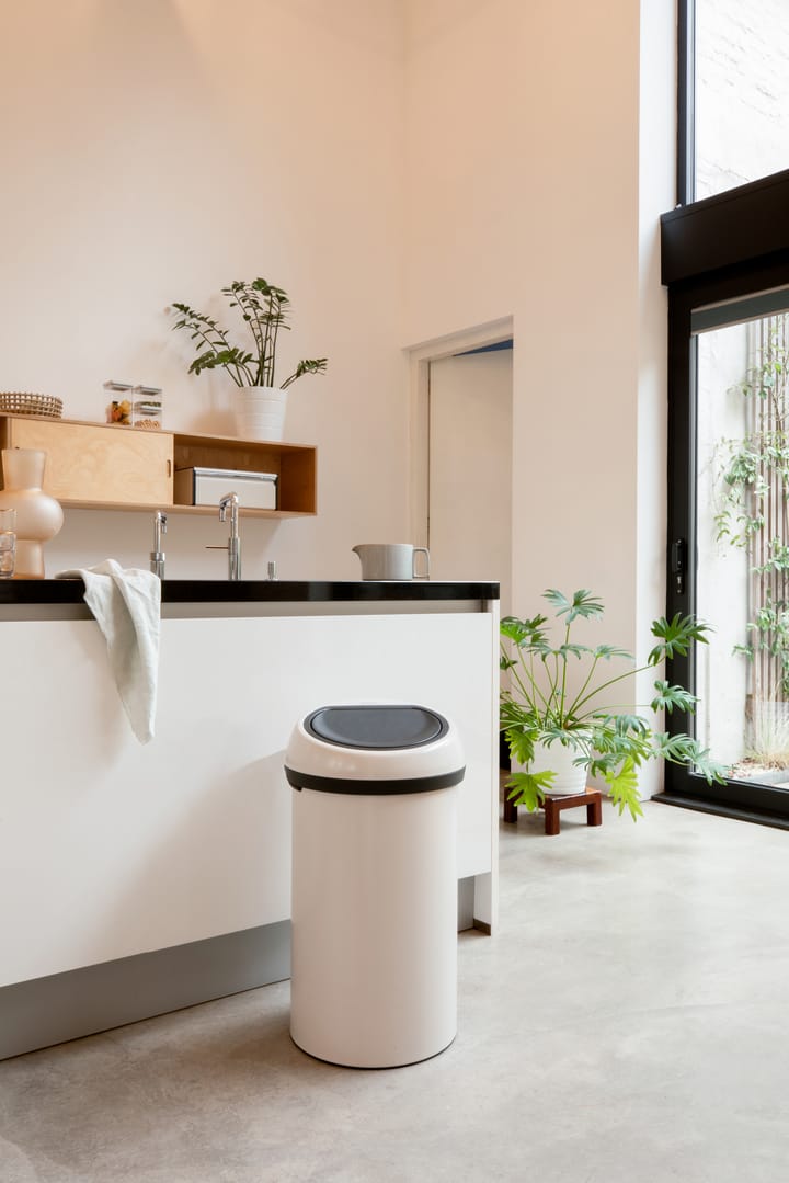 Touch Bin -roskakori pyöreä 60 litraa, Soft Beige Brabantia