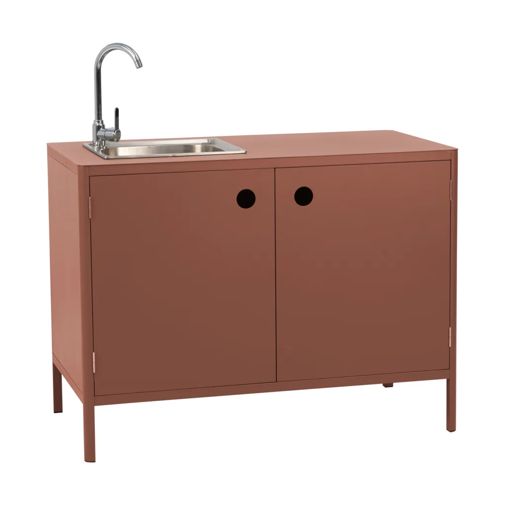 Kelia ulkokeittiön allaskaappi, Zin red, 121x90x64 Brafab