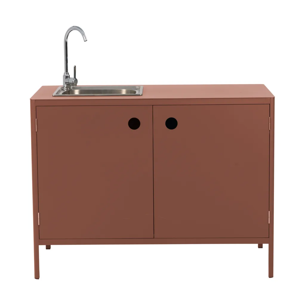 Kelia ulkokeittiön allaskaappi, Zin red, 121x90x64 Brafab