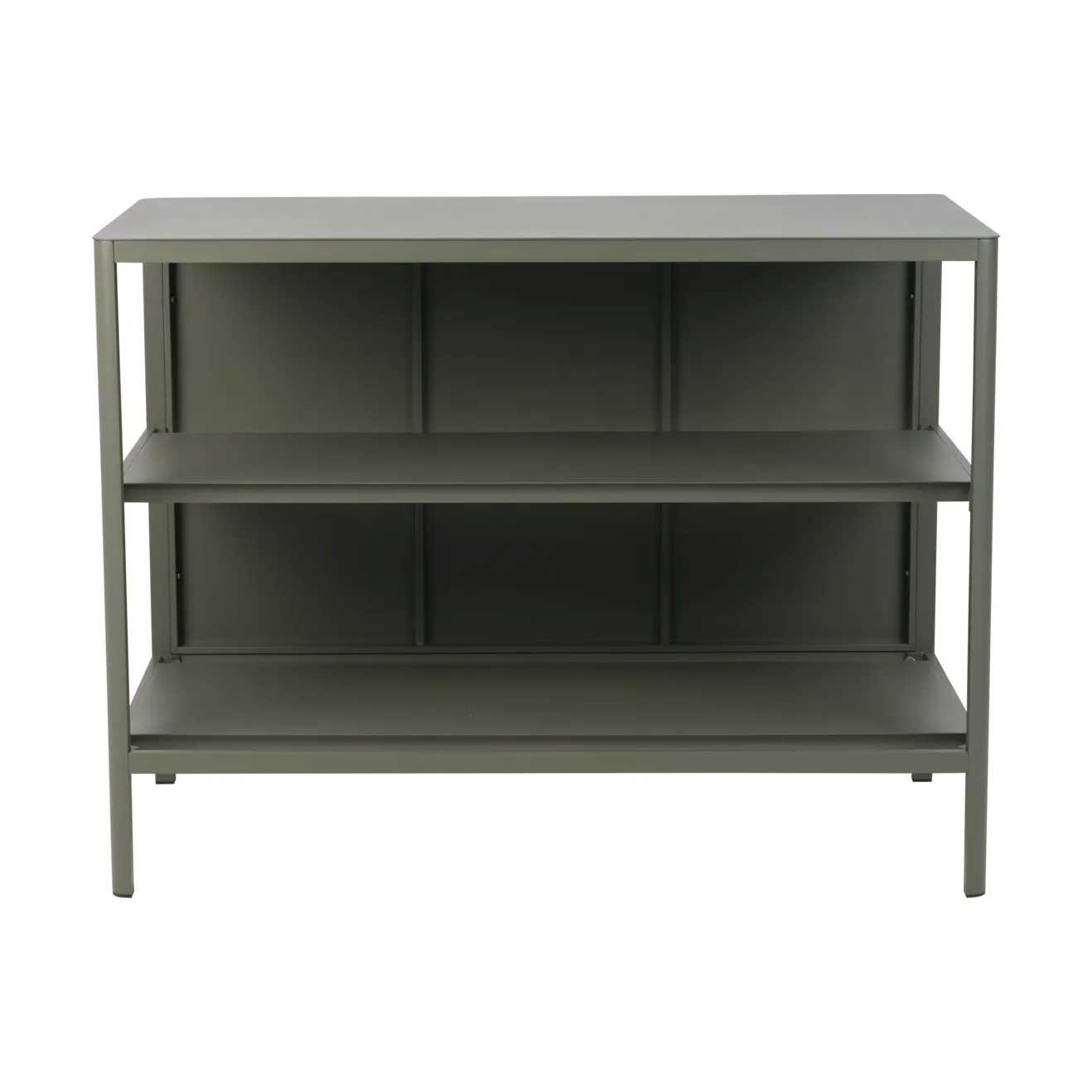 Kelia ulkokeittiön penkki hyllyillä, Nordic green, 121x91x64 cm Brafab