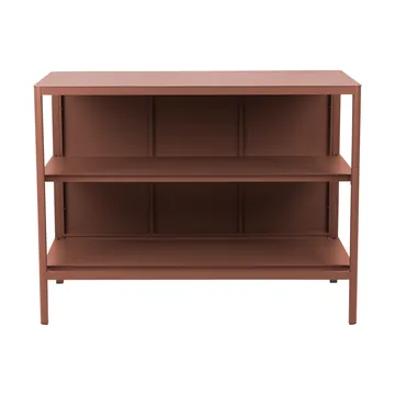 Kelia ulkokeittiön penkki hyllyillä - Zin red, 121x91x64 cm - Brafab
