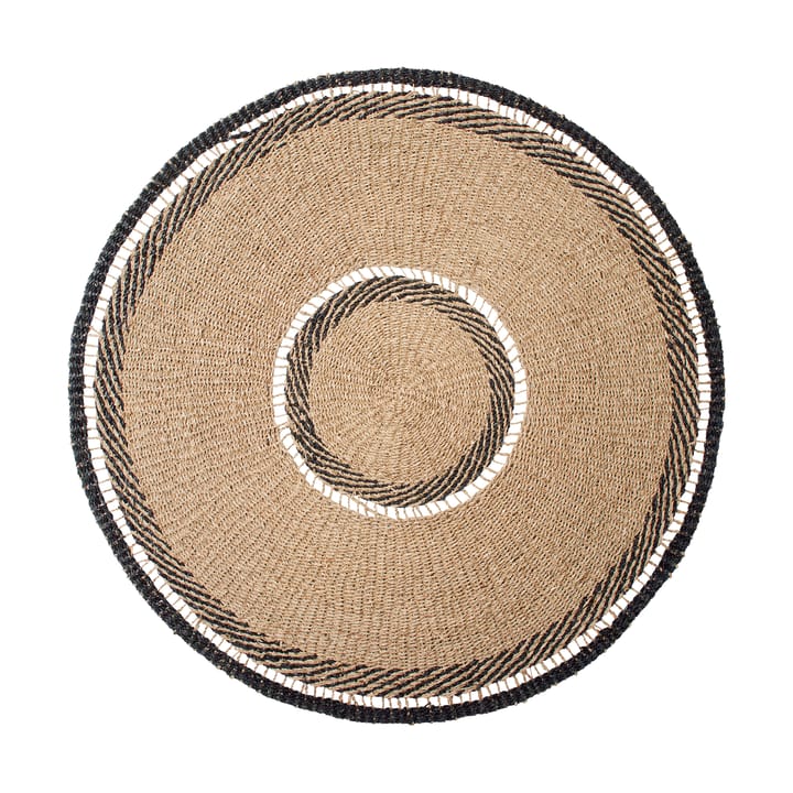 Anina matto meriruoho Ø 120 cm - Natural-black - Broste Copenhagen