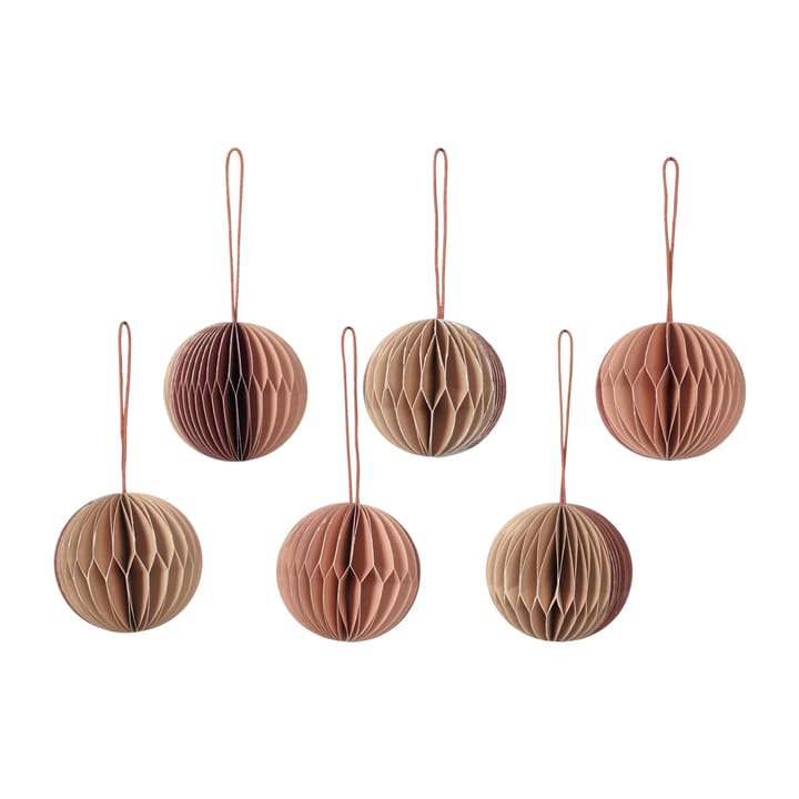 Ball joulukoriste honeycomb Ø5 cm 6 osaa - Multi/pink - Broste Copenhagen