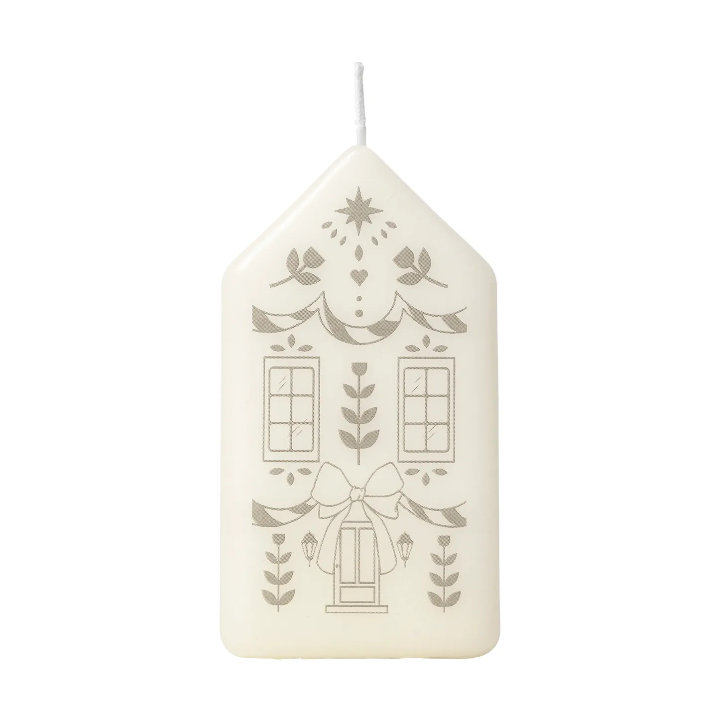 Casa pöytäkynttilä, White-Silver Broste Copenhagen