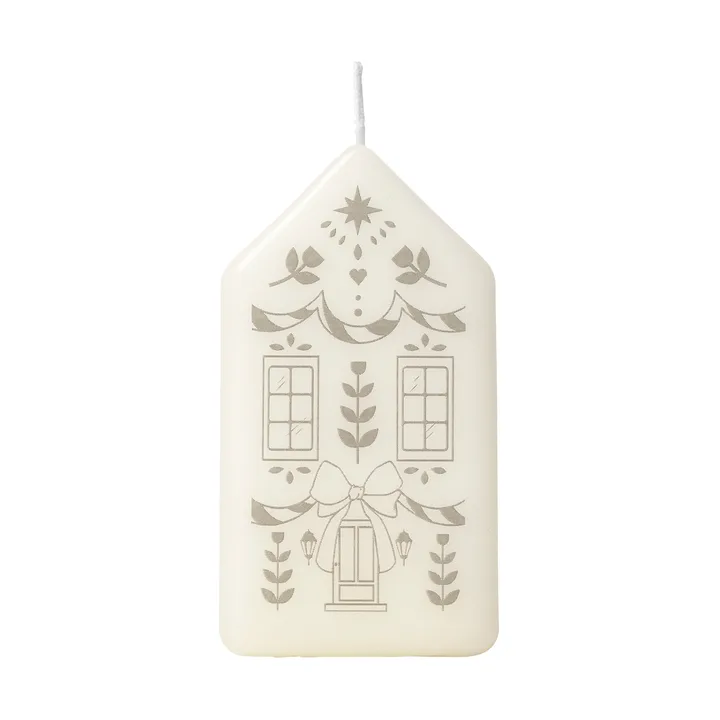 Casa pöytäkynttilä - White-Silver - Broste Copenhagen