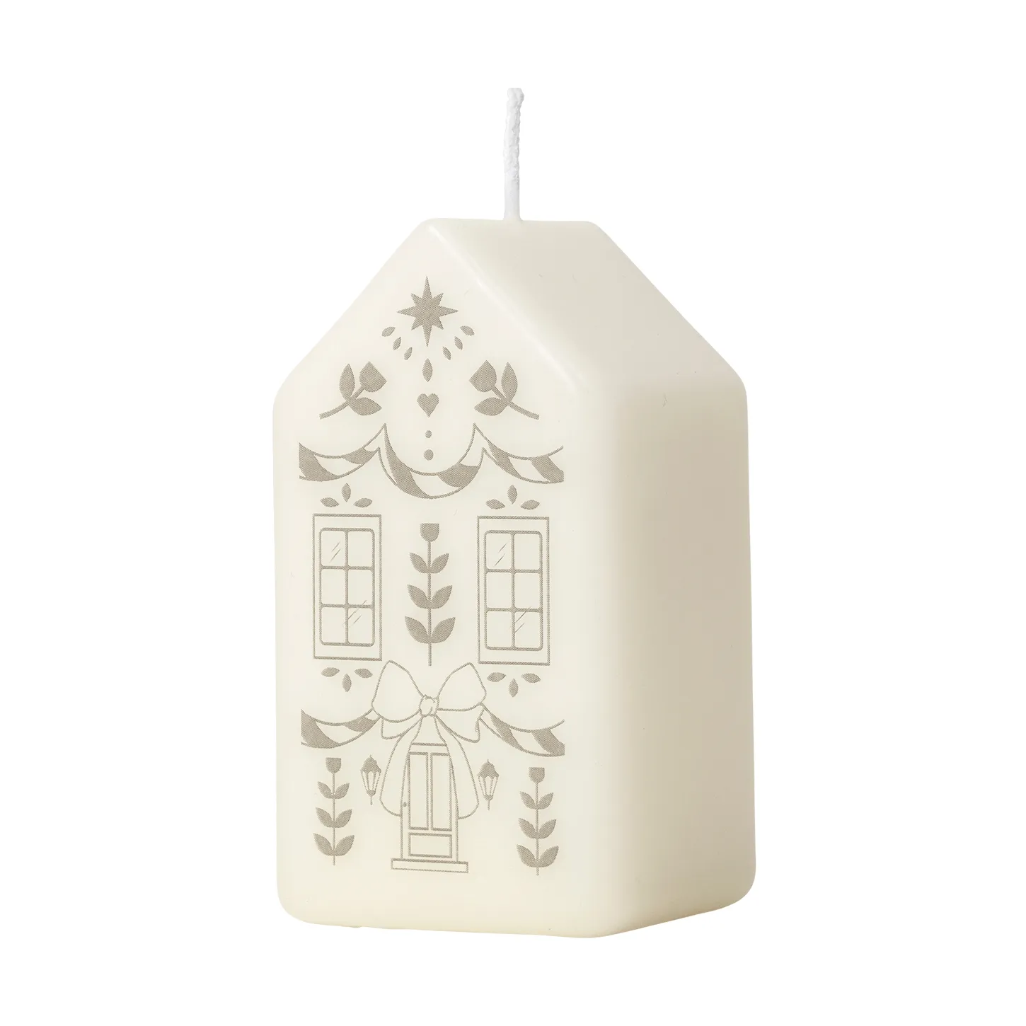 Casa pöytäkynttilä, White-Silver Broste Copenhagen
