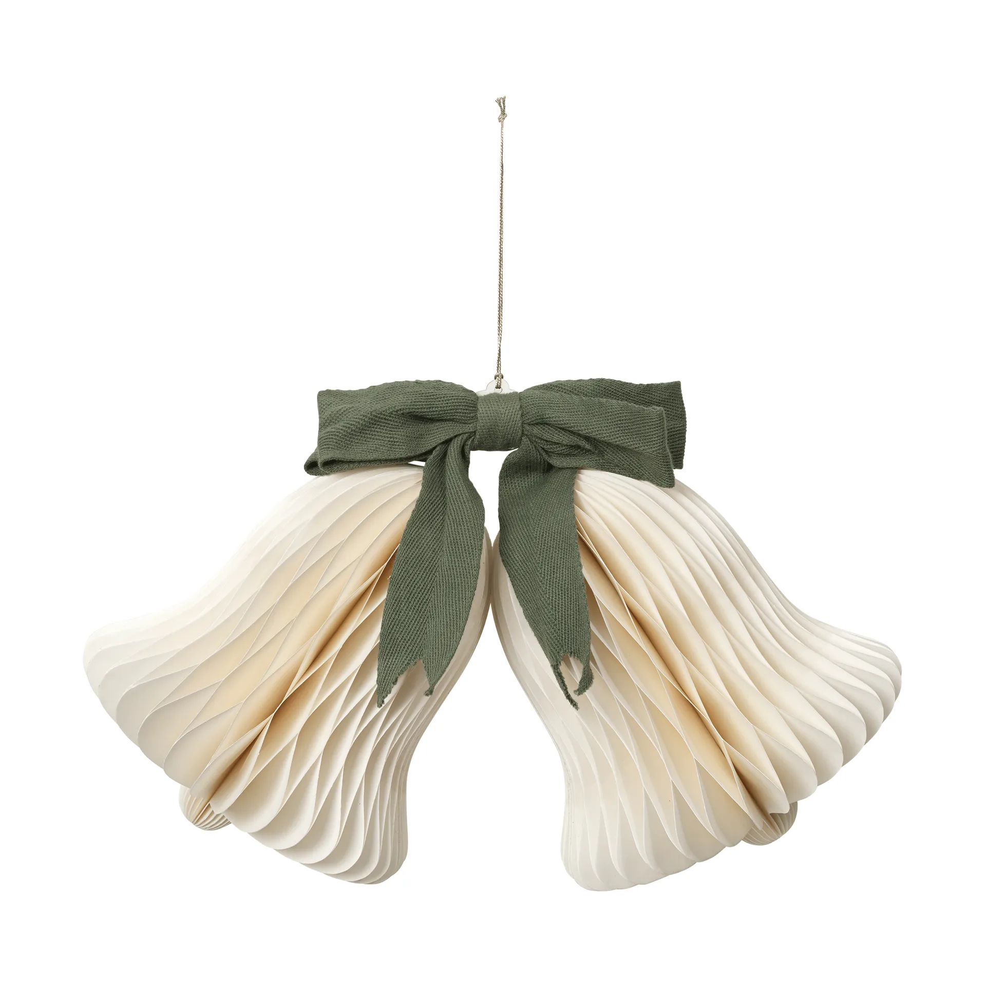 Chime-kello joulukoriste, Off White-Grape Leaf Green Broste Copenhagen