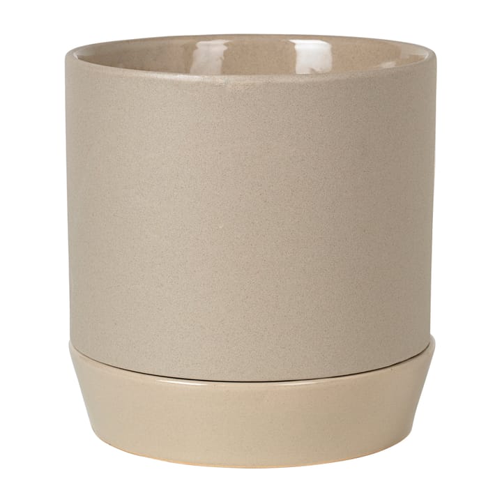 Denise ruukku aluslautasella Ø 21 cm - Dove grey - Broste Copenhagen