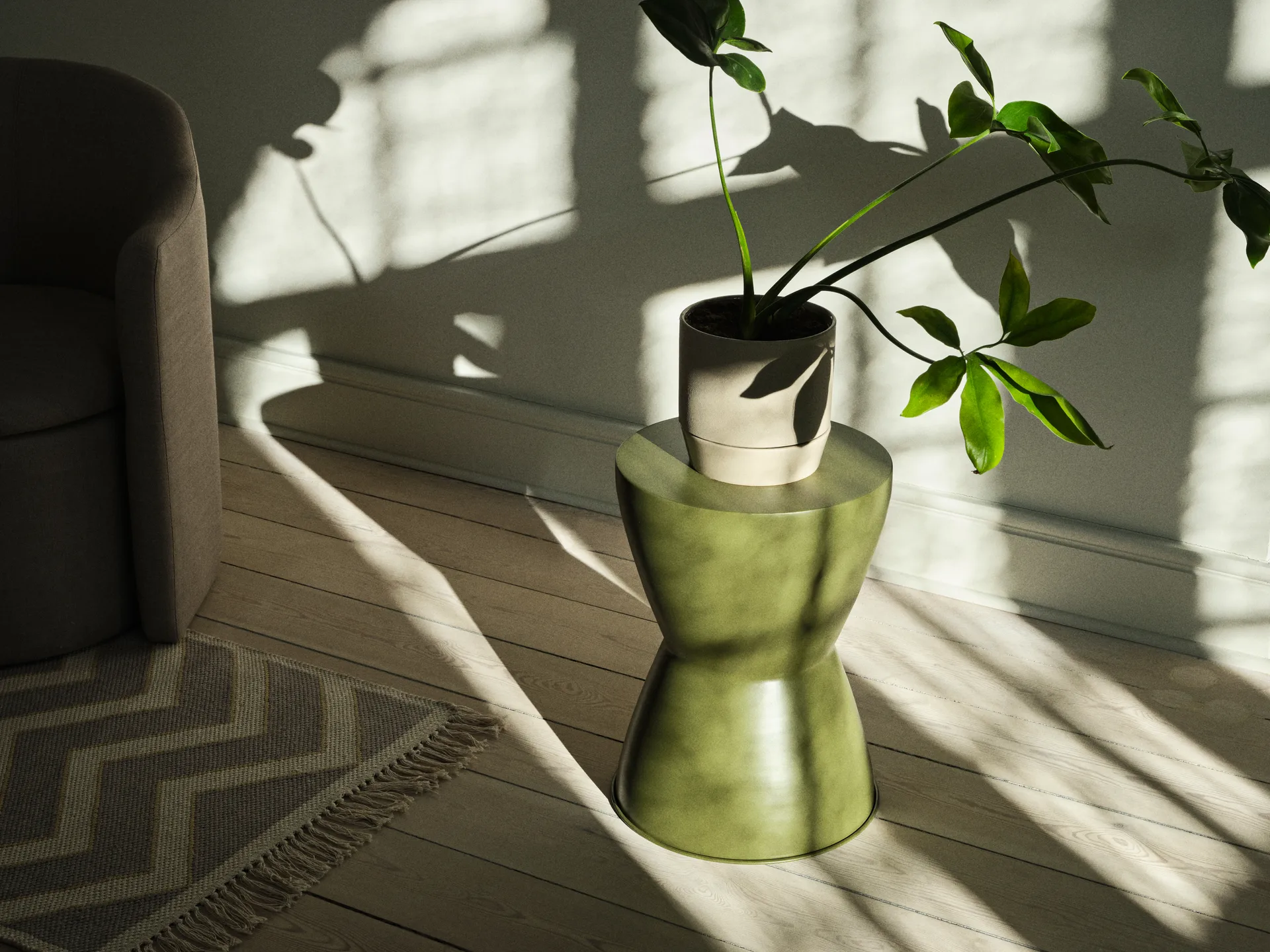 Ebbe jakkara Ø33x46 cm, Army green Broste Copenhagen