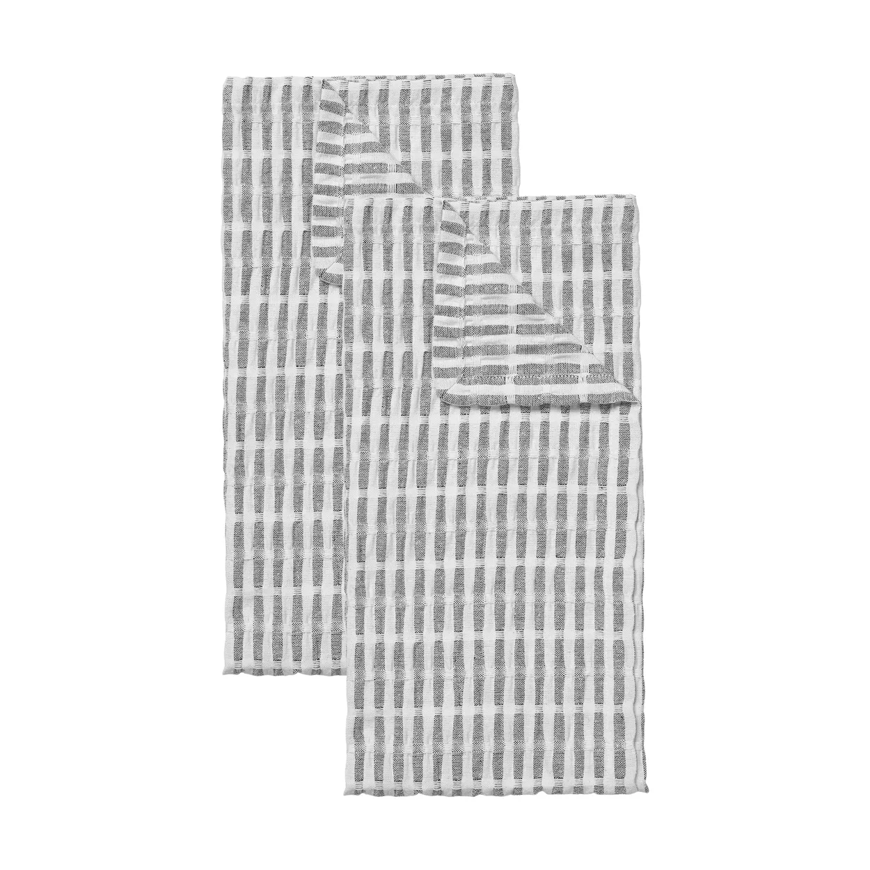 Broste Copenhagen Folke keittiöpyyhe 50x70 cm 2 kpl Black-natural