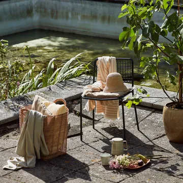 Frankie puuvillahuopa 130x180 cm - Taos taupe beige - Broste Copenhagen