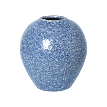 Ingrid keramiikkamaljakko 25,5 cm - Insignia blue-white - Broste Copenhagen