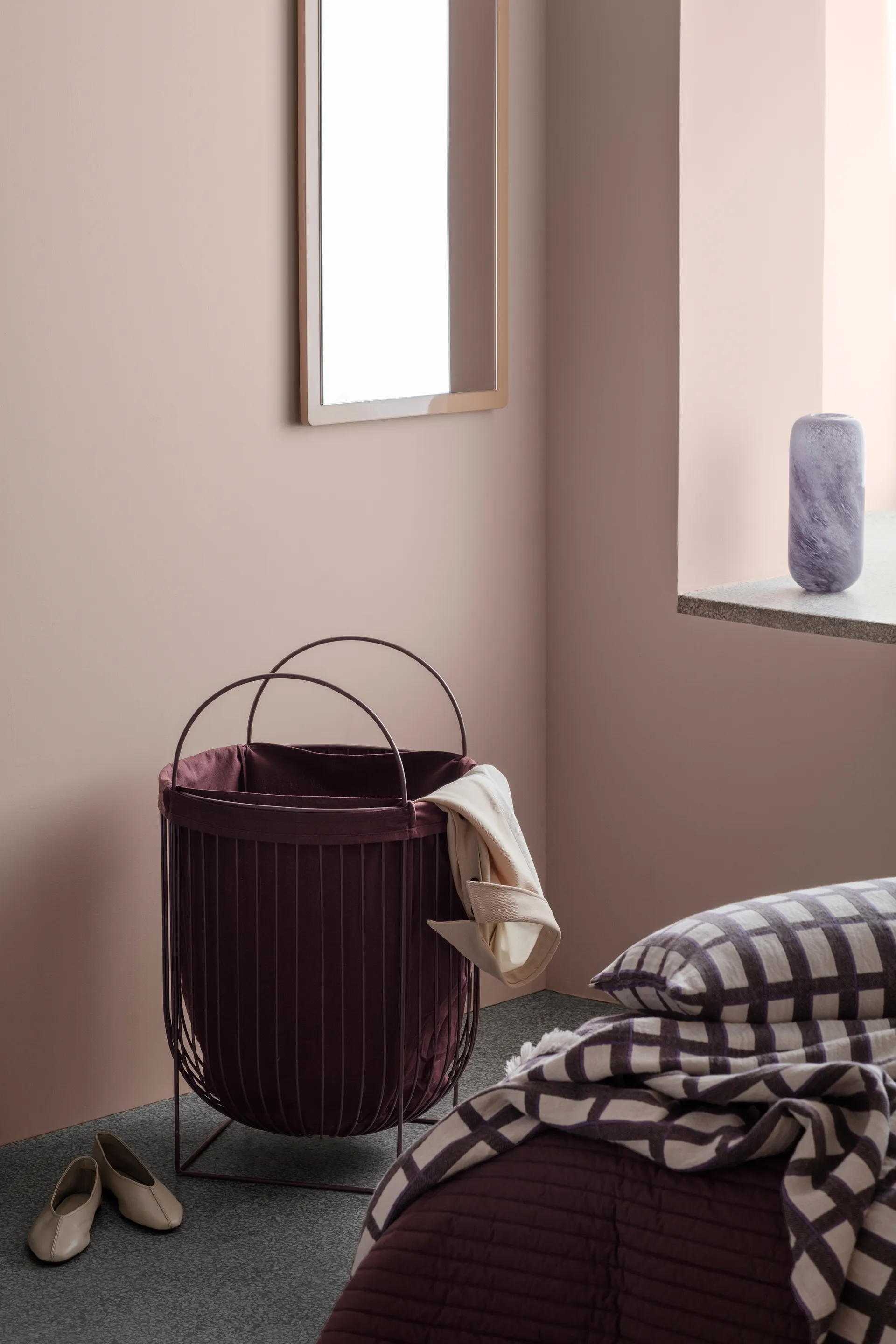 Isa puuvillahuopa 130 x 180 cm, Decadent cocolate-purple Broste Copenhagen