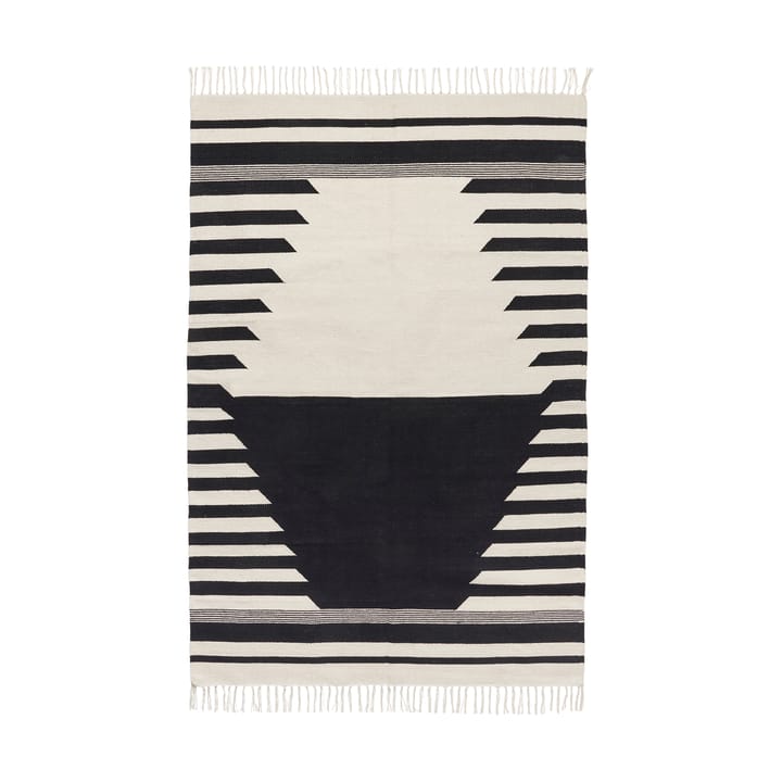 Iselin matto 140x200 cm - Black-off white - Broste Copenhagen