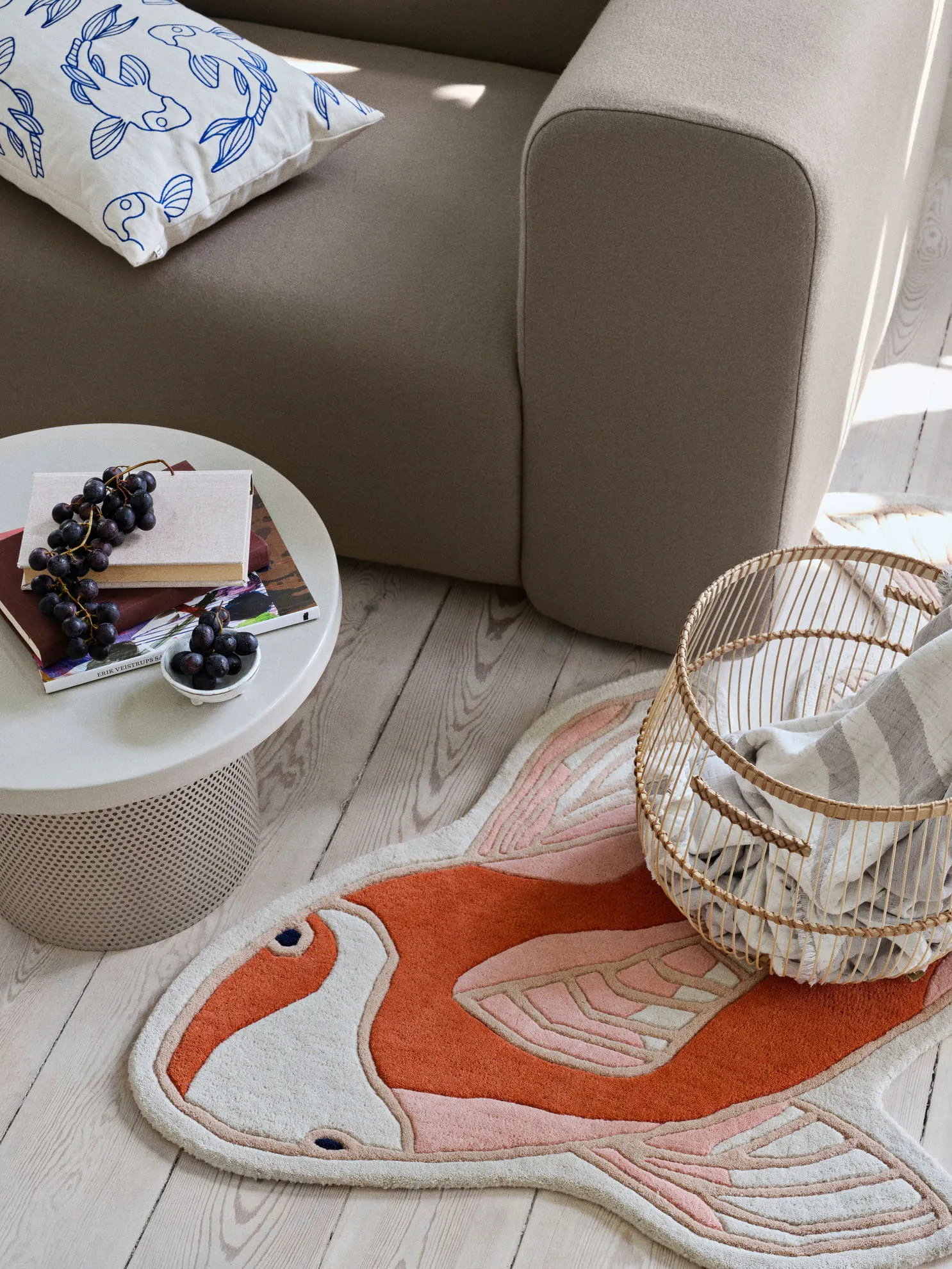 Koi matto 97 x 130 cm, Pumpkin orange Broste Copenhagen