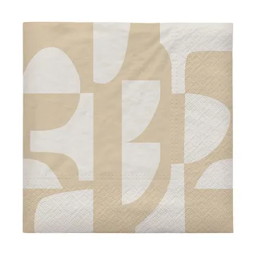 Lara lautasliina 33x33 cm 20-pakkaus - Black-off white - Broste Copenhagen