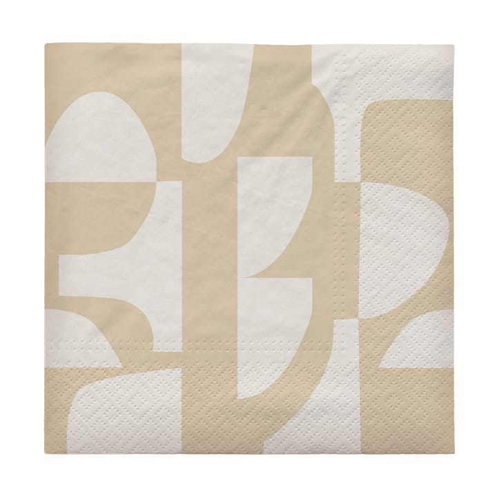 Lara lautasliina 33x33 cm 20-pakkaus - Black-off white - Broste Copenhagen