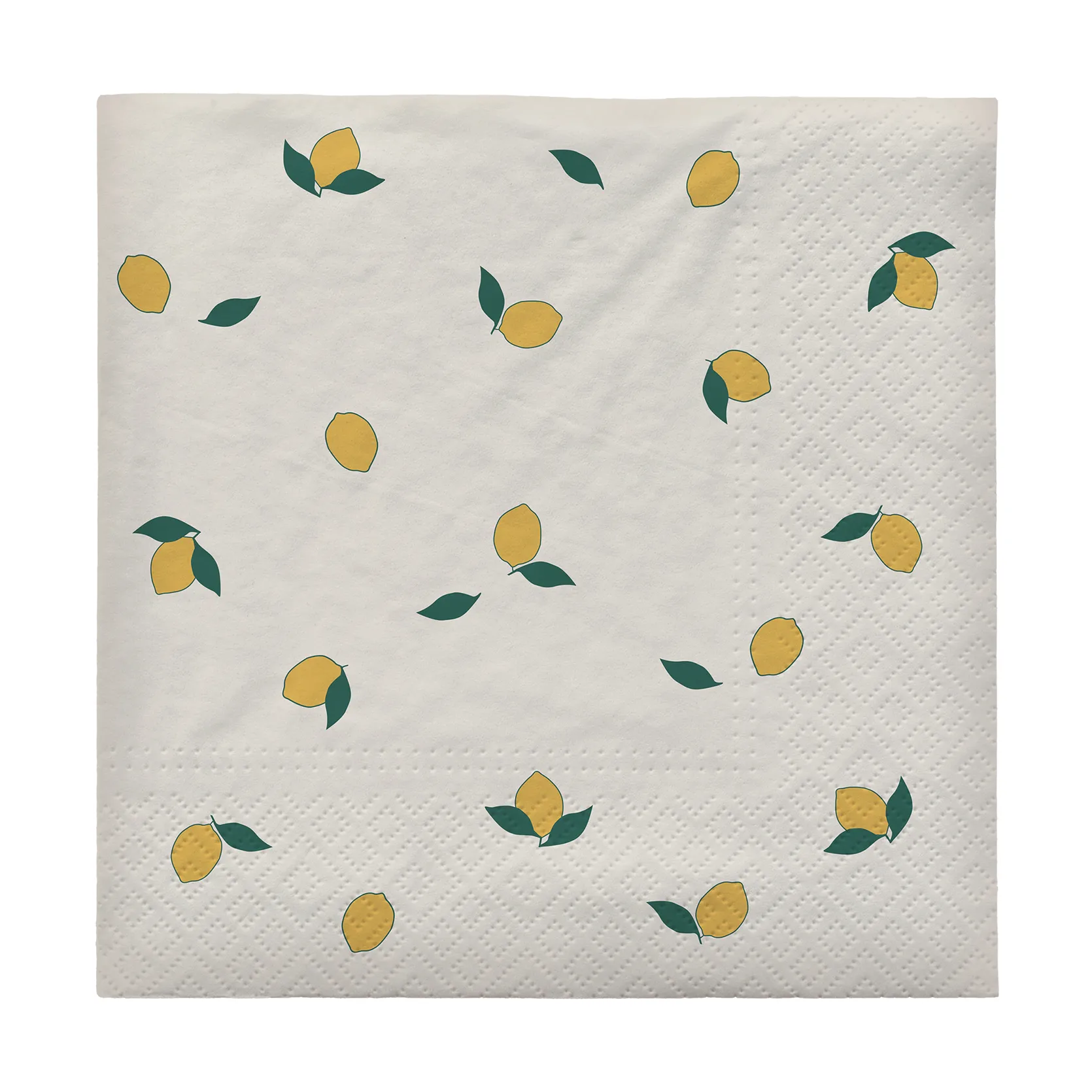 Lemon servetti 33x33 cm 20 kpl, Off white-yellow Broste Copenhagen