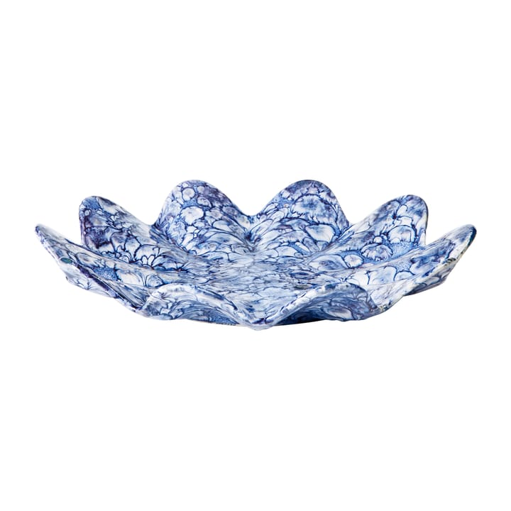 Lilja koristelautanen Ø 38 cm, Intense blue-white Broste Copenhagen