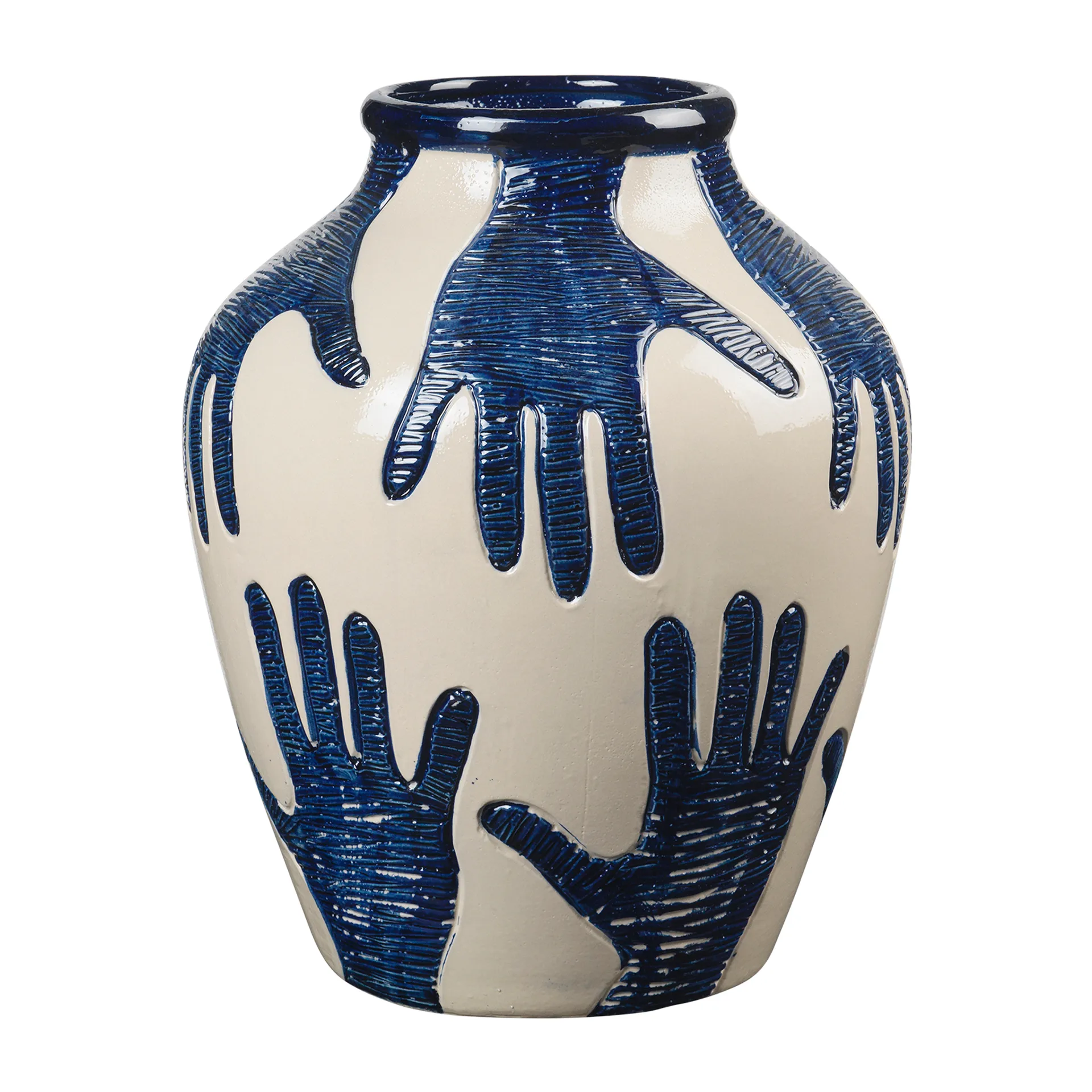 Mime maljakko 40 cm, Intense blue-rainy day Broste Copenhagen