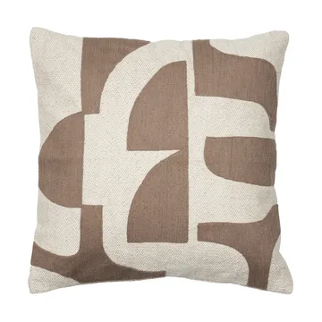 Mundo tyynynpäällinen 50x50 cm - Kangaroo brown-off white - Broste Copenhagen