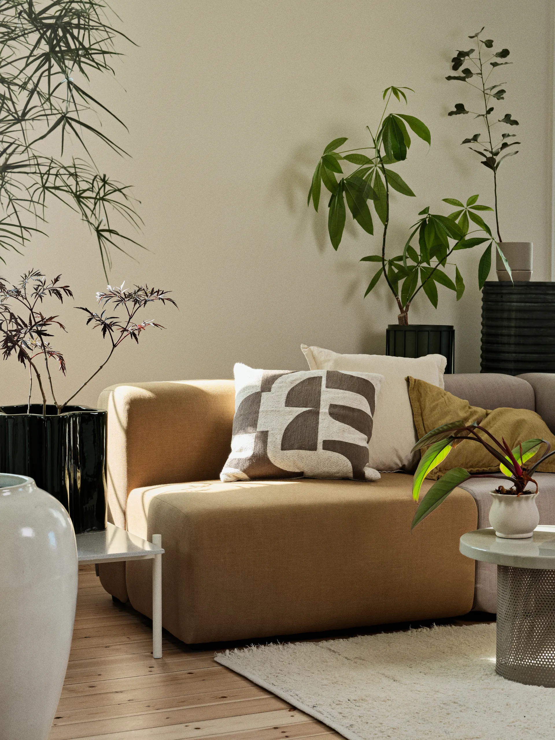 Mundo tyynynpäällinen 50x50 cm, Kangaroo brown-off white Broste Copenhagen