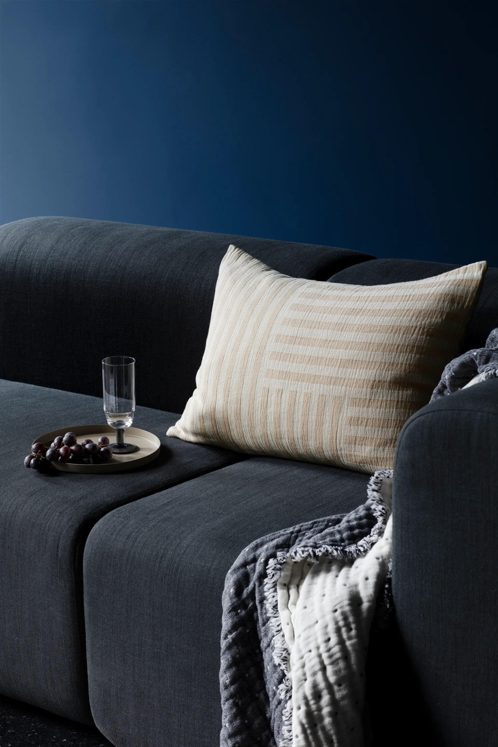 Nordic Bistro -samppanjalasi 20 cl, Clear-smoke stem Broste Copenhagen