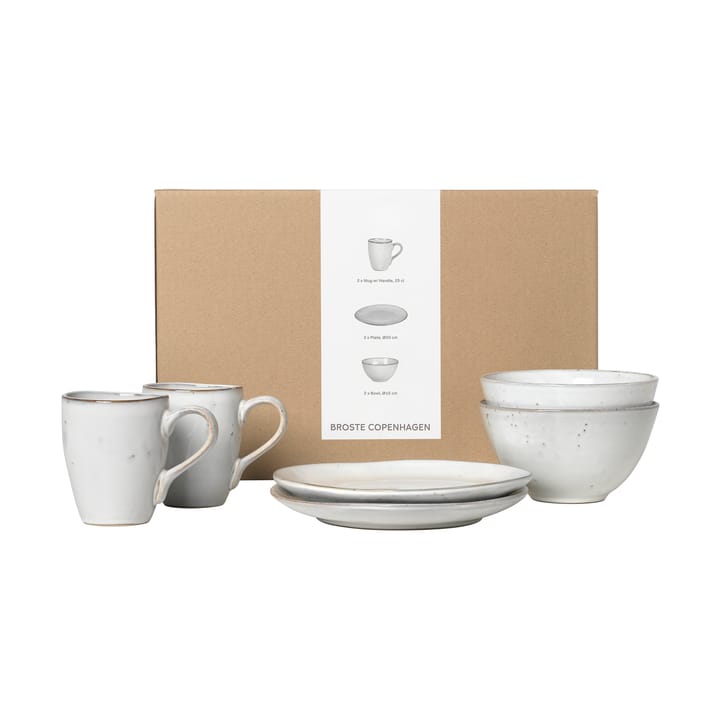 Nordic Sand aamiaisasetti kahdelle - 6 osaa - Broste Copenhagen