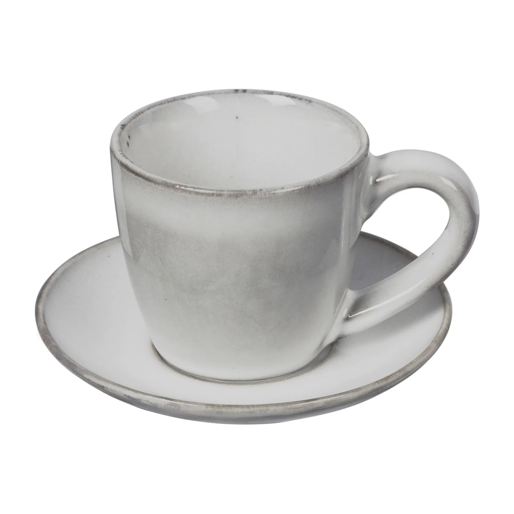 Nordic Sand -espressokuppi aluslautasella, 5 l Broste Copenhagen