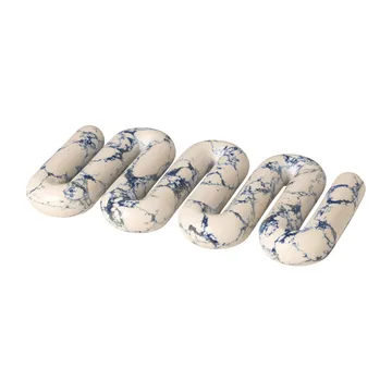 Orla padanalunen 14 x 25 cm - White-spectrum blue - Broste Copenhagen