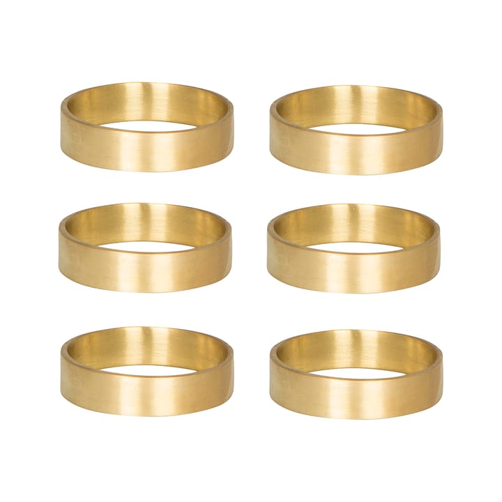 Ring lautasliinarengas 6 kpl - matta messinki - Broste Copenhagen
