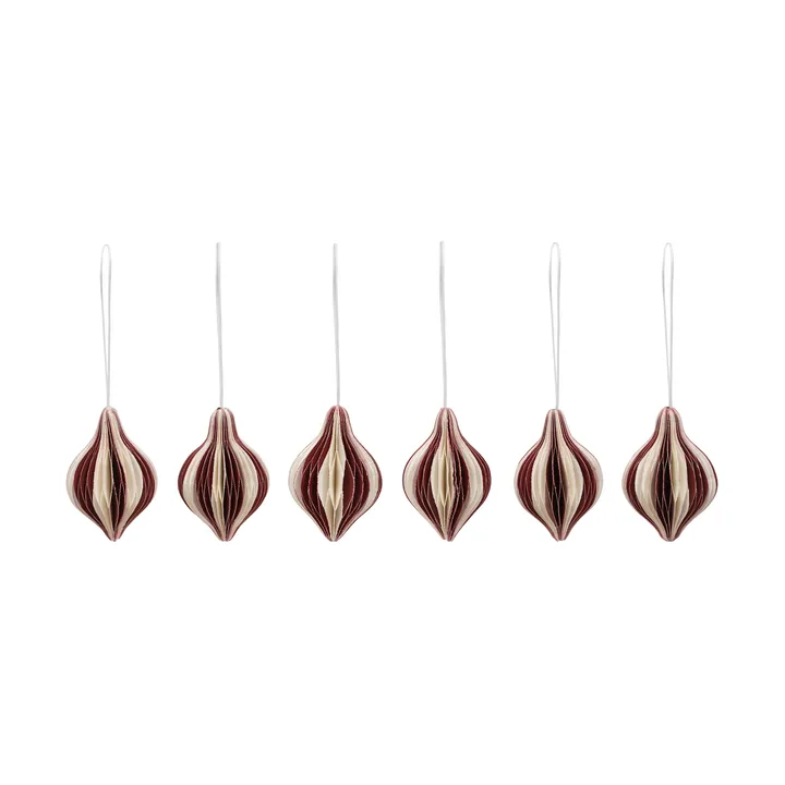 Spira joulukoriste - Burgundy-Off White - Broste Copenhagen