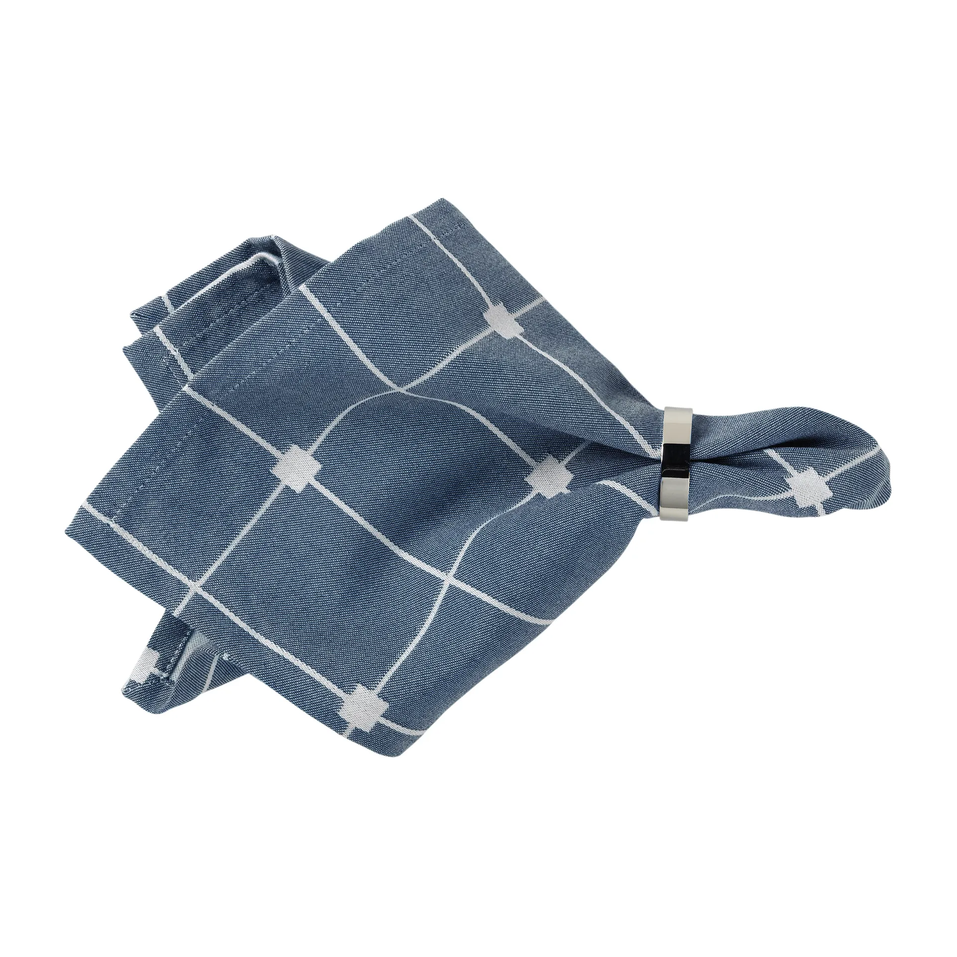 Tila kangaslautasliina 45 x 45 cm, Maritime blue-off white Broste Copenhagen