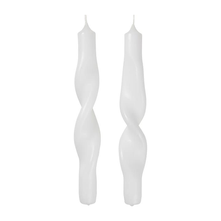 Twist twisted candles kierretty kynttilä 23 cm 2-pakkaus, Pure white Broste Copenhagen