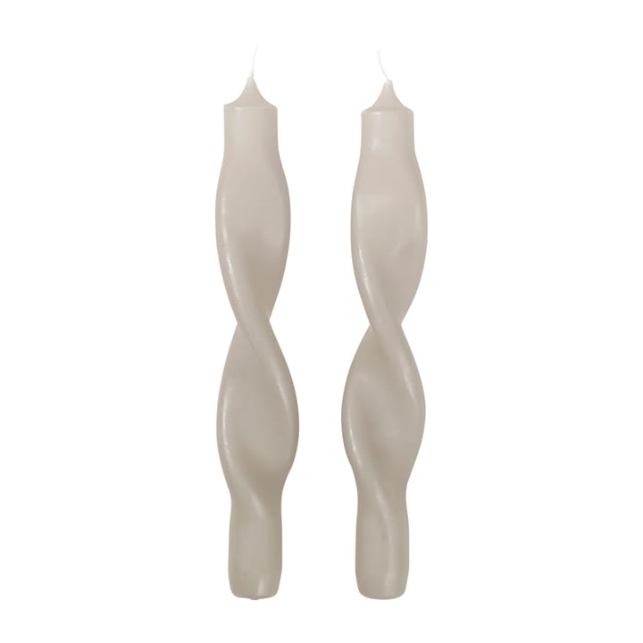 Twist twisted candles kierretty kynttilä 23 cm 2-pakkaus - Rainy Day - Broste Copenhagen