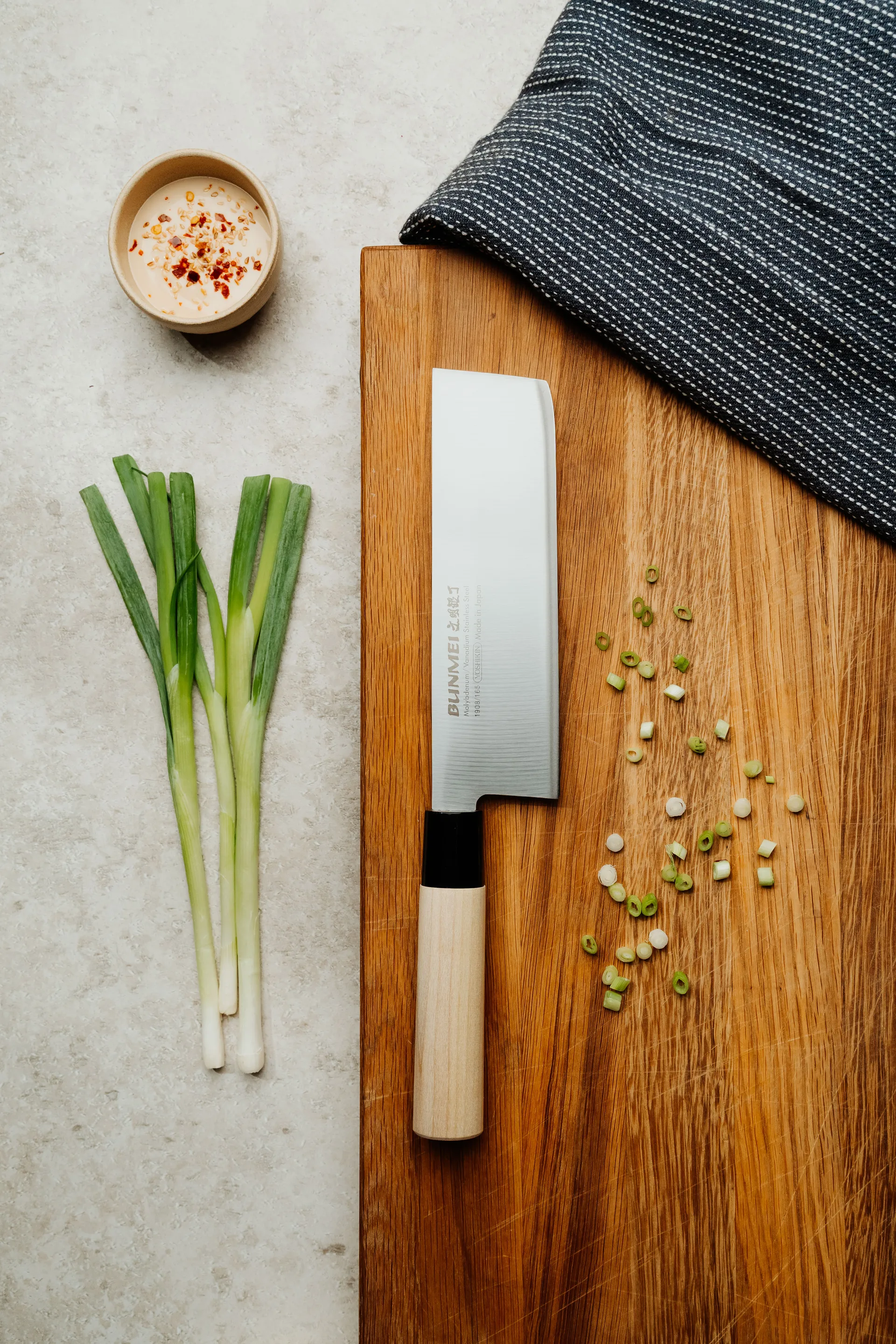 Nakiri-vihannesveitsi, Luonnollinen, 16,5 cm Bunmei