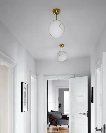 Bellagio kattovalaisin Ø25 cm - Messinki-valkoinen - By Rydéns