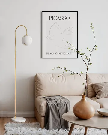 Bellagio lattiavalaisin 163 cm - Messinki-valkoinen - By Rydéns