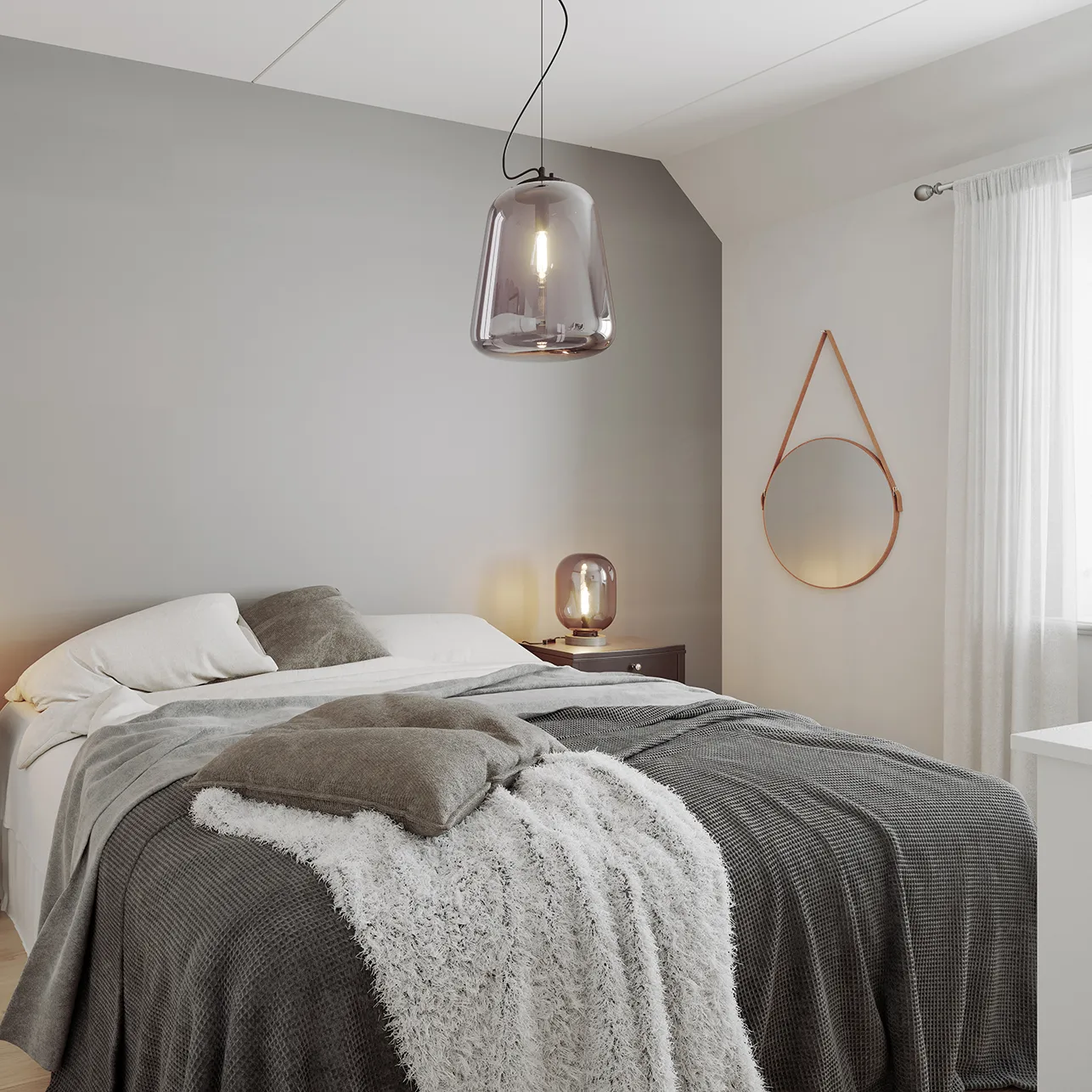 Leola kattovalaisin Ø 33 cm, Musta-savunharmaa By Rydéns