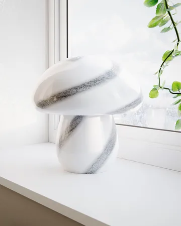 Mira Mushroom pöytälamppu 30 cm - Valkea-musta - By Rydéns