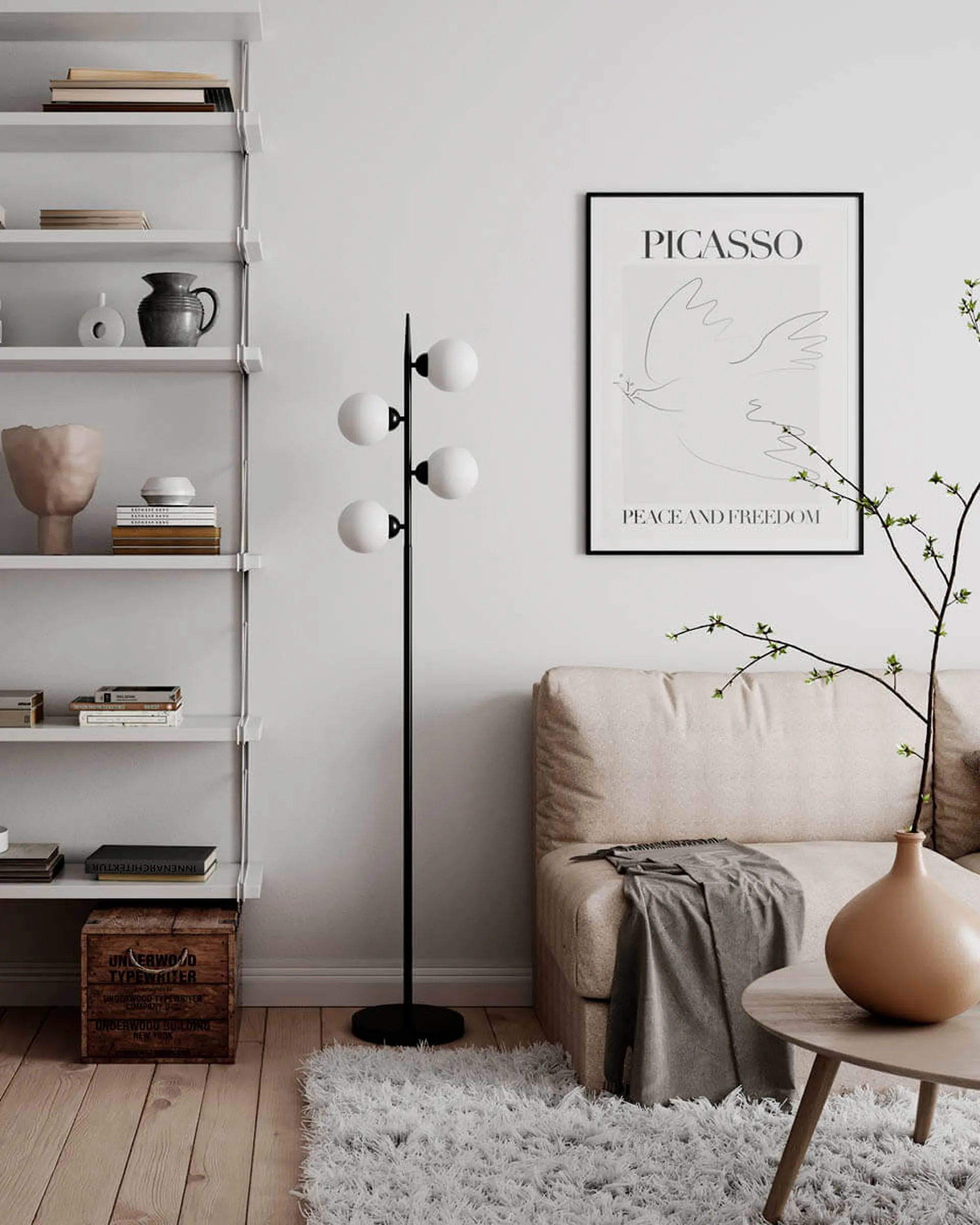 Punto lattiavalaisin 160 cm, Mattamusta By Rydéns