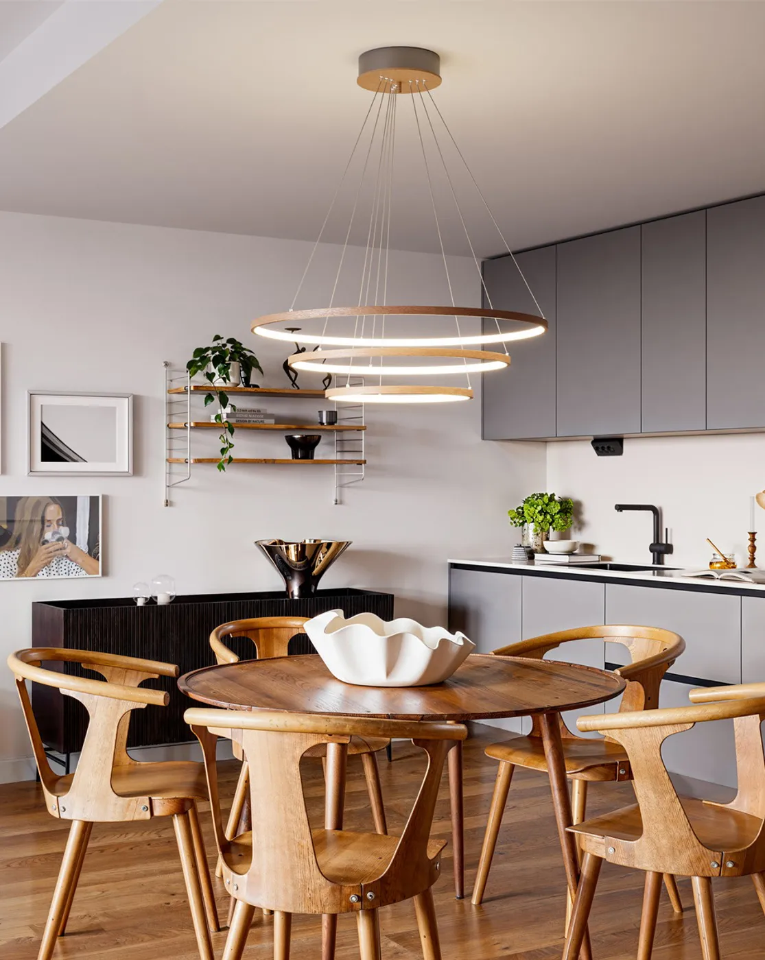 Trione kattovalaisin Ø80 cm, Saksanpähkinä By Rydéns