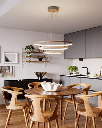 Trione kattovalaisin Ø80 cm - Saksanpähkinä - By Rydéns