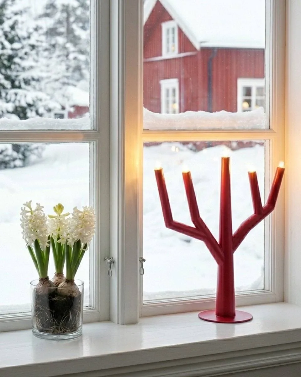 Winter Ruby adventtikynttelikkö, oksidinpunainen By Rydéns