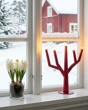 Winter Ruby adventtikynttelikkö - oksidinpunainen - By Rydéns