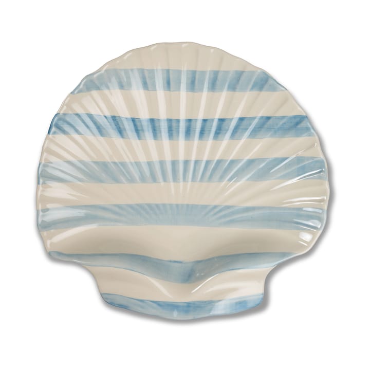 Armona stripe tarjoiluvati 32x32,5 cm - Vaaleansininen-valkoinen - Byon