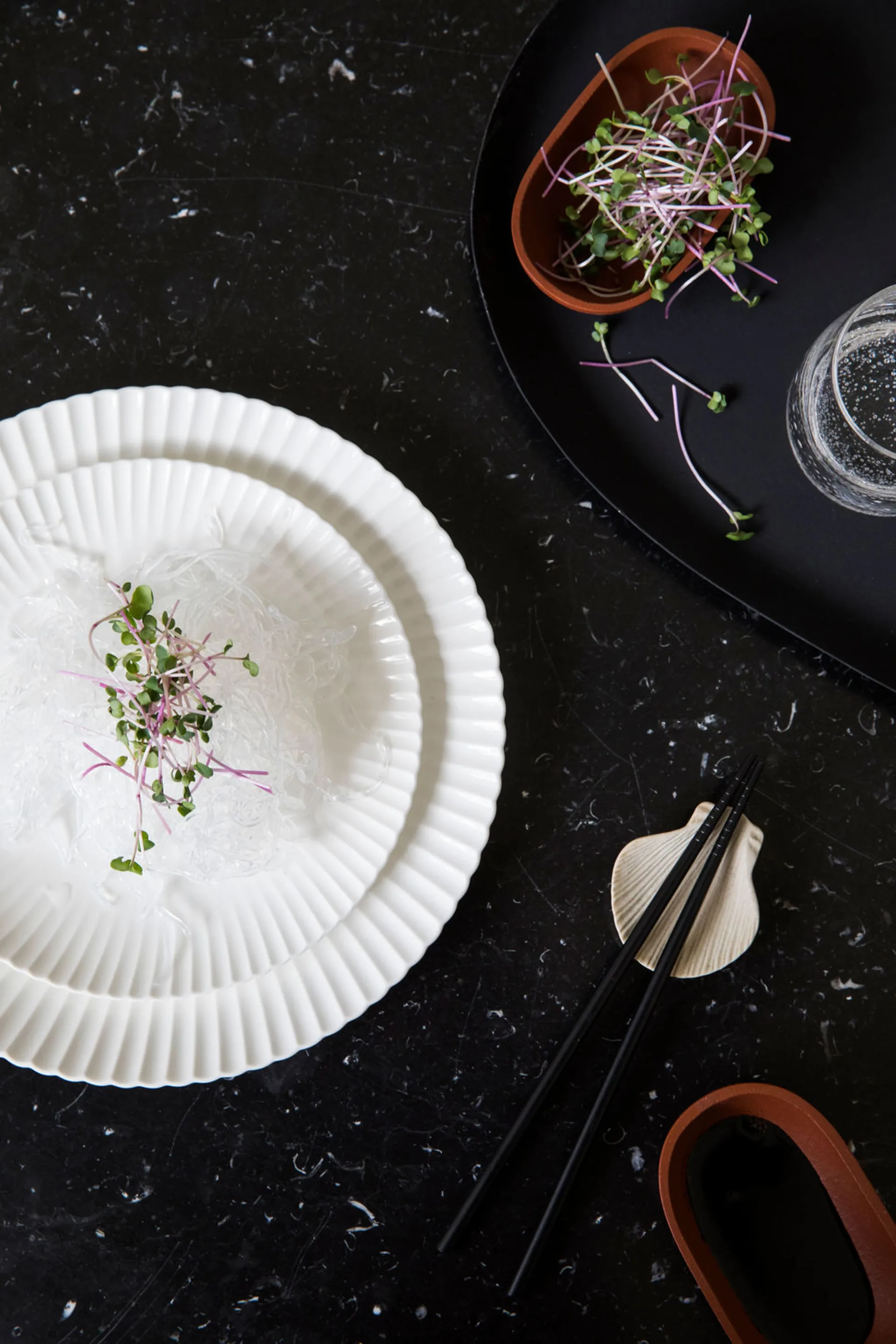 Fumiko syömäpuikkoteline 4-pack, Beige Byon