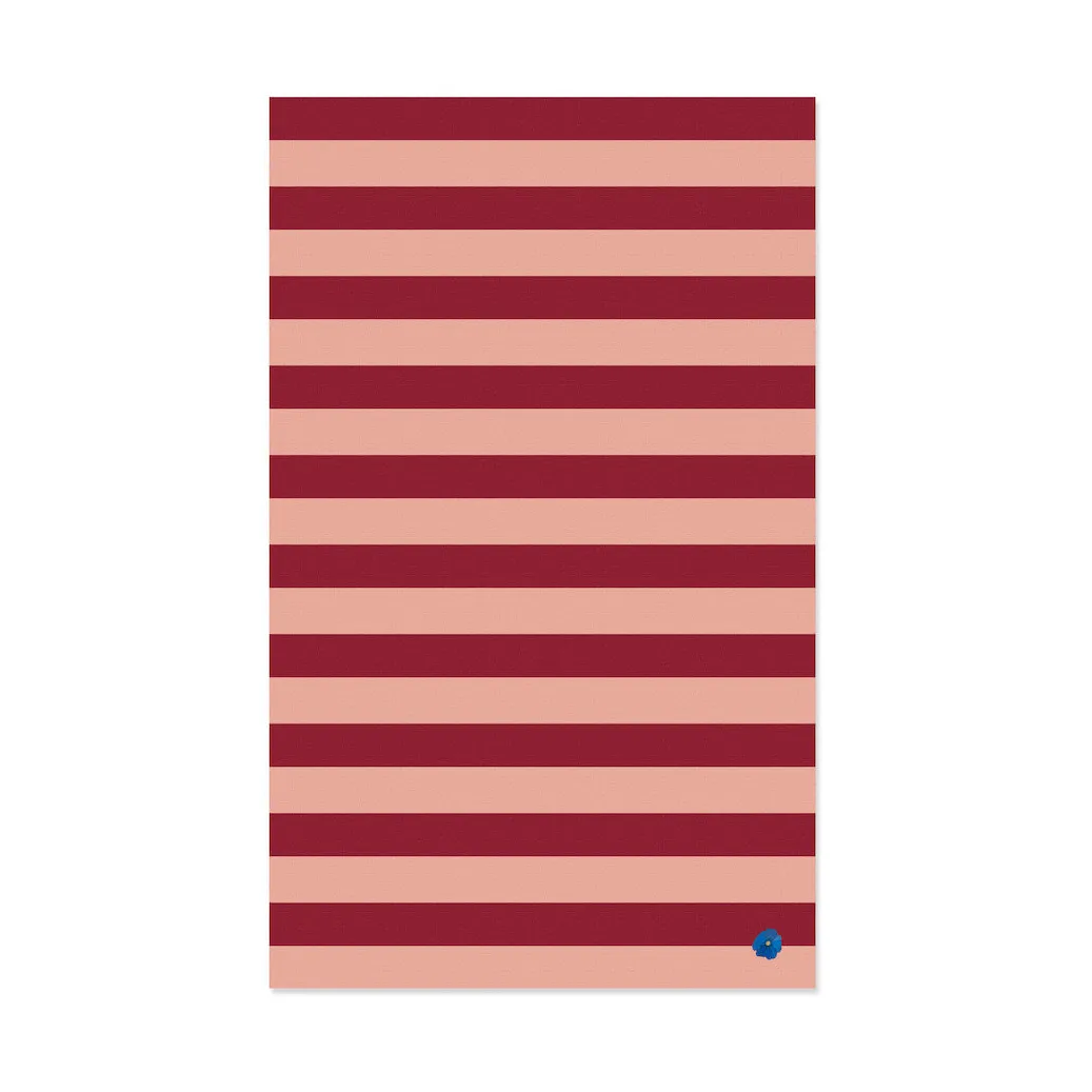 Byon Leya stripe -pyyhe 150 x 250 cm Punainen-vaaleanpunainen